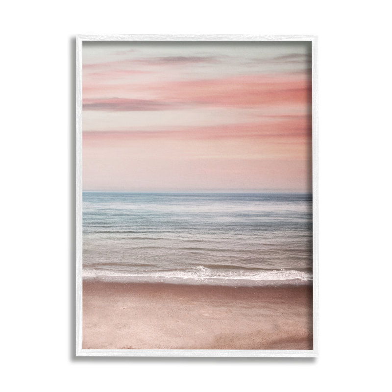 «Ba-073», reproduction encadrée de «Pastel Shore Sunset on Canvas» par Lil 'Rue, H 14 po x l 11 po x P 1,5 po