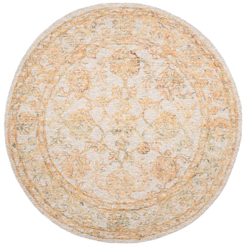 Swarey Hand Tufted Wool Oriental Rug, Round 6'