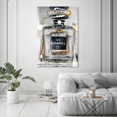 Fashion and Glam Infinite Glam Gold, Glam Gray - Graphic Art on Canvas