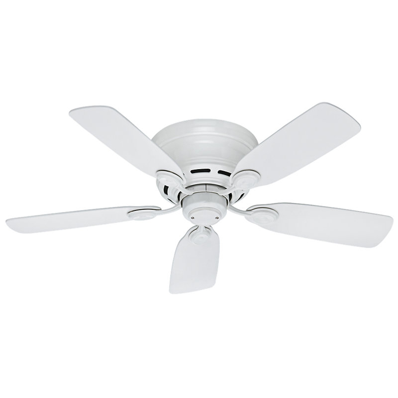 Low Profile IV 42" 5 - Blade Ceiling Fan with Pull Chain, White