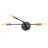 3-Light Modern Industrial Wall Sconce with Brass Accents, Matte Black Vanity Light Fixture for Bathroom, Hallway, Bedroom, E12 Base, Dimmable, ETL & UL Listed, 18.1" H