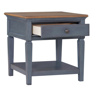 Corduroy Blue Sideboard, 24 Inch, No Assembly Needed, With Drawer Inch Table, Blue, Assembly, For Decorative Purposes