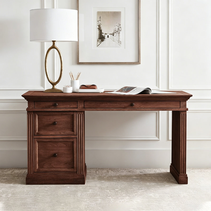 Bureau d'écriture Simple Retro, Brun