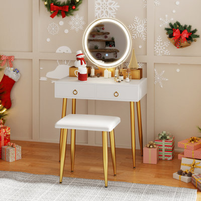 Ensemble coiffeuse et tabouret Ringold