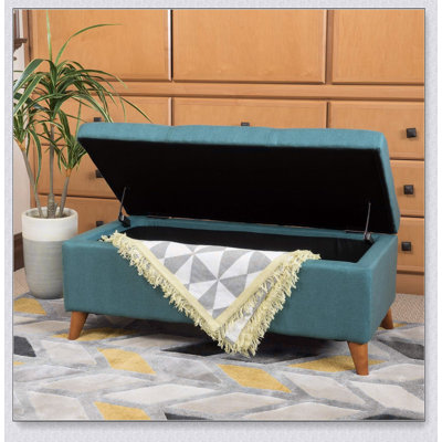 Traditional Lift-Top Storage Ottoman Bench for Entryway and Bedroom, Multifunctional and Space-Saving