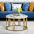 Round Marbling Stone Coffee Table for Living Room