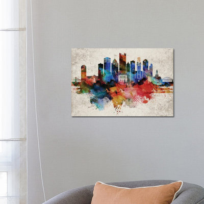 Pittsburgh Abstract - Wrapped Canvas Print