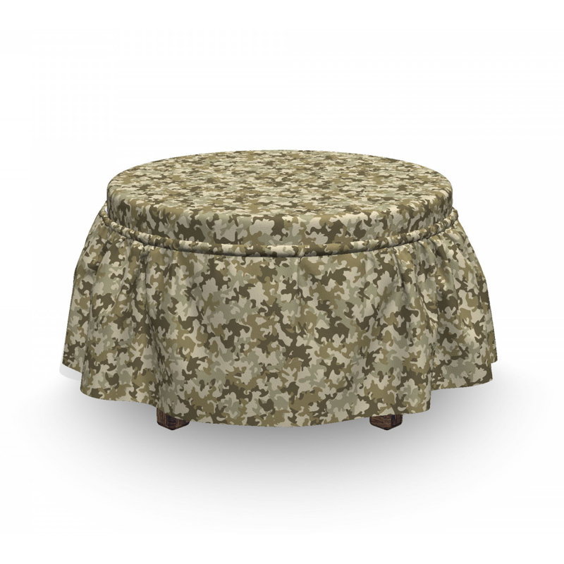 Ensemble de housse pour repose-pieds 2 pièces Camouflage Faded Classic, Mélange de polyester camouflage 1