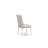 5 Piece Dinette Set for 4 Includes a Round Kitchen Table and 4 Cream Linen Fabric Parson Dining Room Chairs, Linen White-1363045803