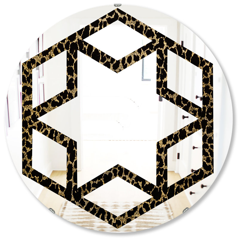 Miroir mural éclectique Hexagon Star, 31,5 po x 31,5 po