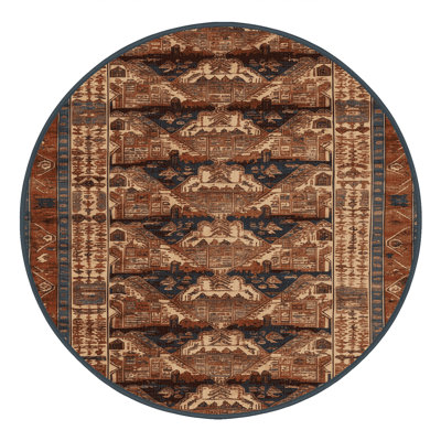 Machine Washable Turkish Brown Area Rug
