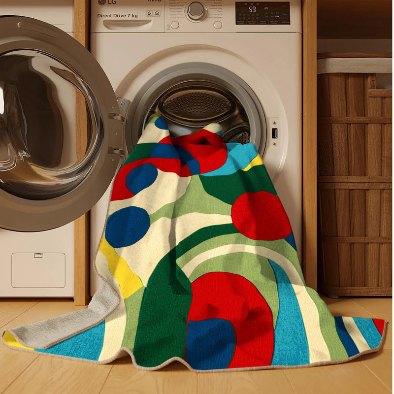 Vivid Wiggle Rug, Square 5'