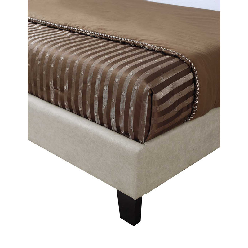 Nance Upholstered Standard Bed, California King, Taupe