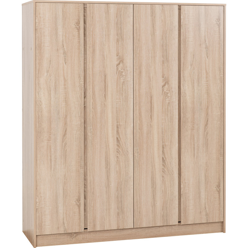4 Door Wardrobe, Oak