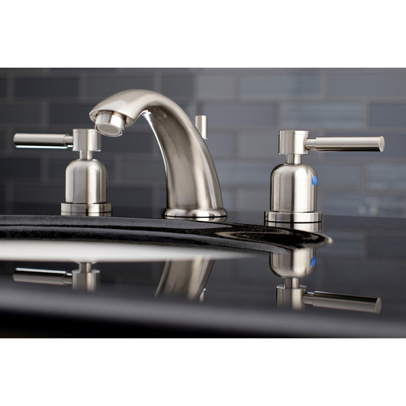 Robinet de salle de bain espacé Kingston, Nickel brossé