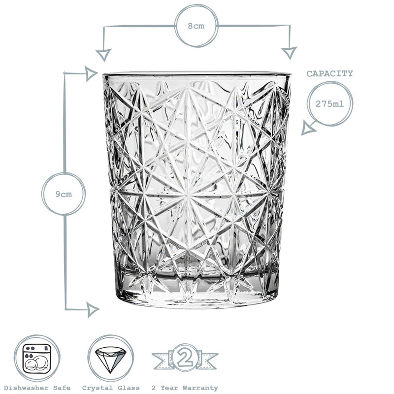 Lounge Whisky Glasses, 275ml, 12