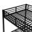Metal Bunk Bed with Trundle, Black-114313893