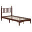 Lit plateforme simple en bois avec tête de lit en forme de gourde, lit plateforme de style rétro-458054035