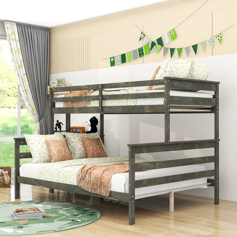 Jarie Kids Bunk Bed, Twin XL over Queen, Gray