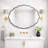  31" H Oval Metal Wall Mirror, Scalloped Wave-Edge Decorative Frame, Vintage Style Accent Mirror-1512921873