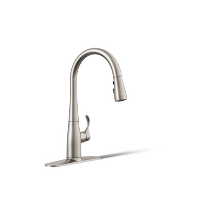Simplice Single-Handle Pull Down Bar Sink Faucet with Three-Function Sprayhead