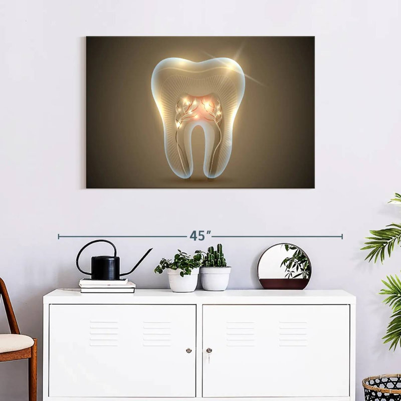 «Dentist Wood Style Travel», citation sur toile, H 48 po x l 32 po x P 1,25 po