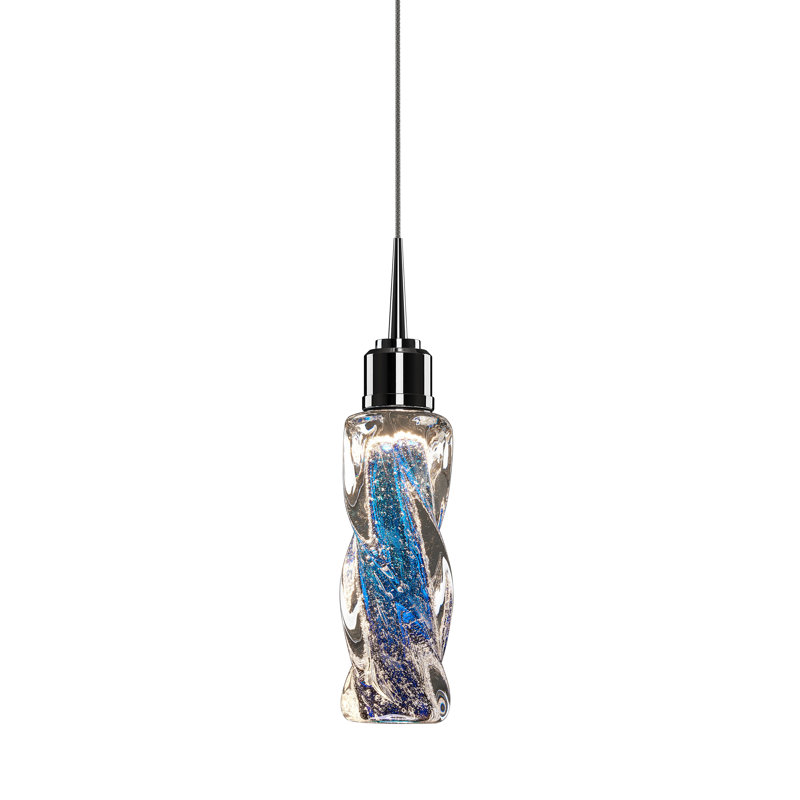 Aria 1 - Light Chrome LED Pendant, Blue