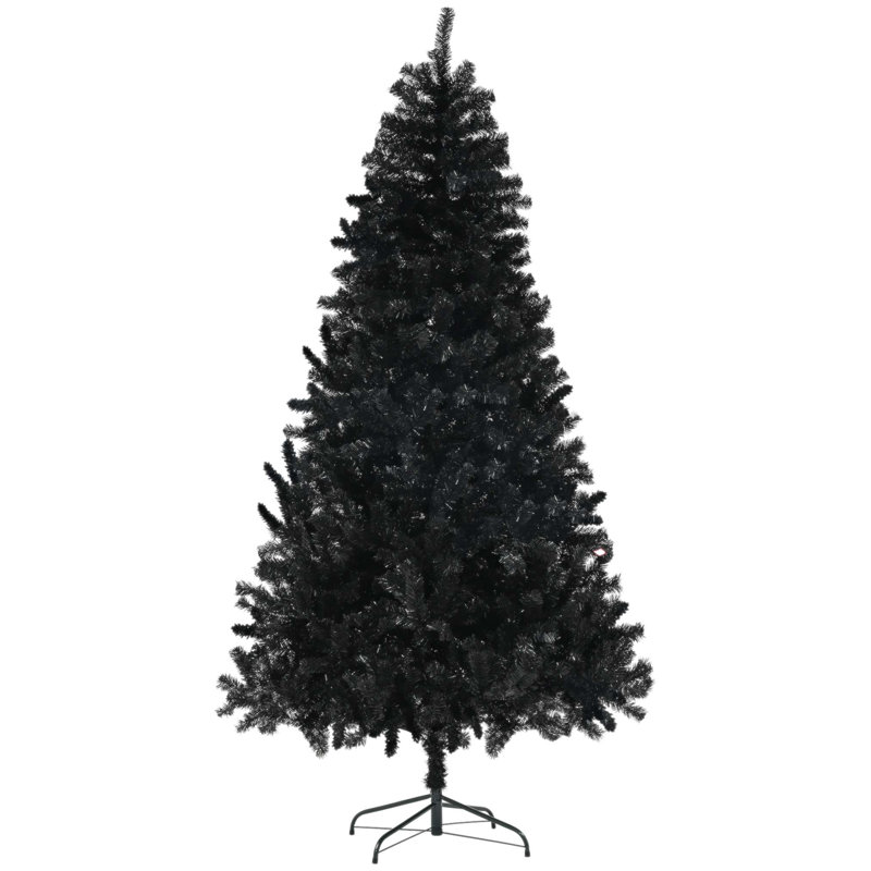 Arbre de Noël artificiel de 7,5 pi avec 1346 pointes de branches, conception à ouverture automatique et base en acier pour une installation facile et un décor des Fêtes