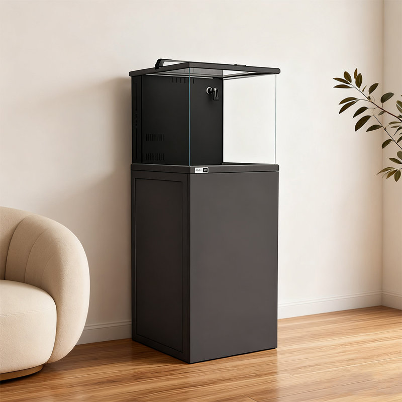 Petit réservoir carré d'aquariums en alliage d'aluminium, 13,21 gallons (H 51,97 po x l 20,08 po x P 20,47 p, Gris