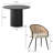 Castner 4 - Person Dining Table Sets With 41.5'' Round Table & 4 Upholstered Boucle Armchairs-103707480