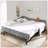 Curved Round Edge Padded Backrest Daybed, Vintage Nailhead Trim Chenille Daybed with Pull-out Trundle and USB Port-1564250765-1564250767