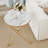 Modern Faux Marble Top Round End Table For Living Room, Bedroom, or Office-1394875403
