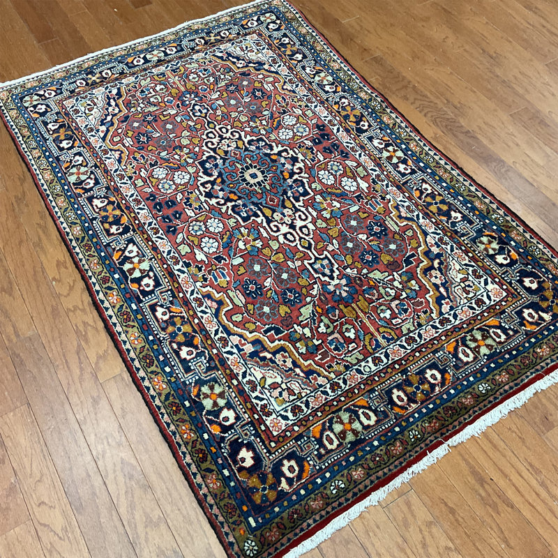 Handmade Hamadan Wool Rug