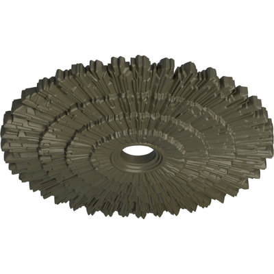 Médaillon de plafond Endurathane Eryn, 24 3/4 po de diamètre extérieur x 3 1/4 po de diamètre intérieur x 1 7/8 po de P (convient aux auvents de 4 po ou moins), fini hamamélis peint à la main