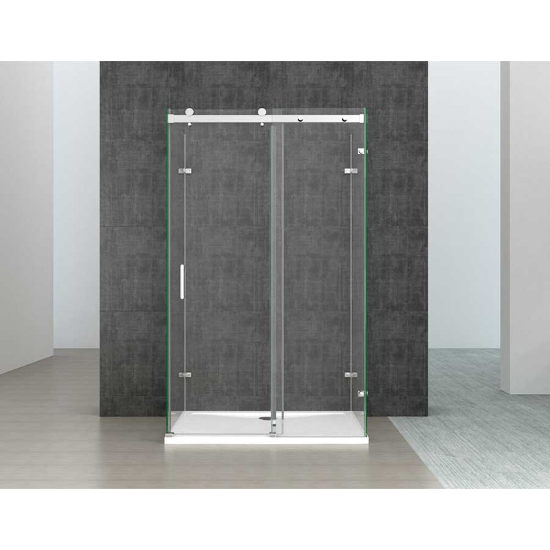  U Shape Framless Shower Enclosure - Sliding Door & 2x Side Screen - 8mm Safety Clear Glass (1300 x 1000mm)