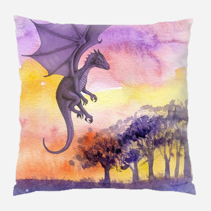 Housse et insert de coussin d'extérieur carré Vedant Fantasy, Microsuède, Intérieur