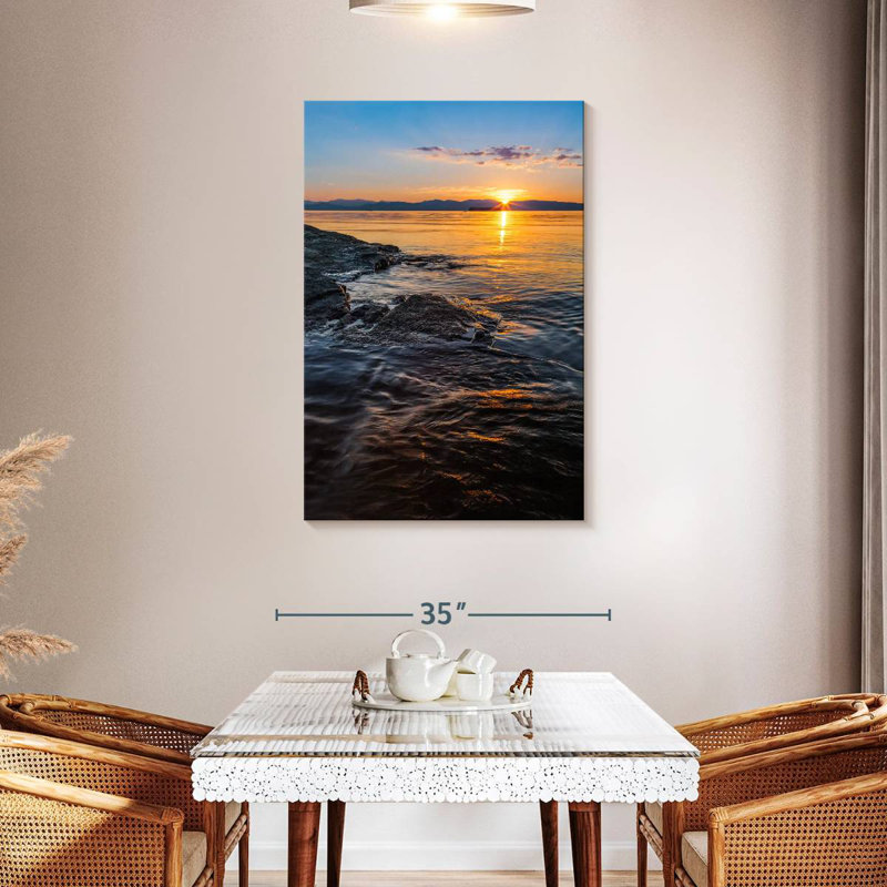 Alvord Lake Champlain Sunset, 45" H x 30" W