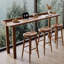 Comptoir de bar rectangulaire en bois massif Minimalist Brown-605659983