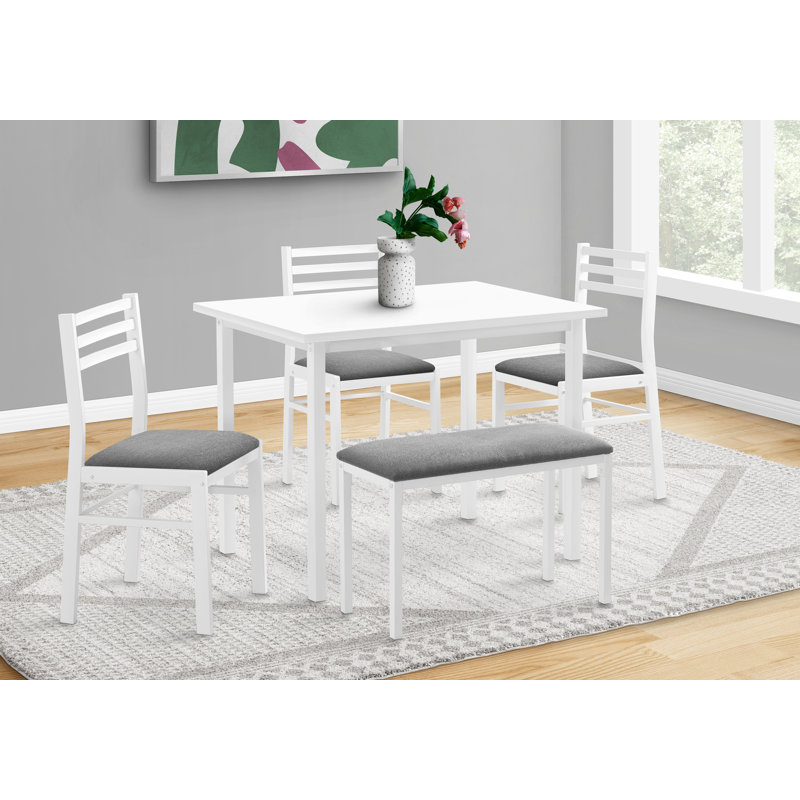 Ensemble repas pour 4 personnes Huell, Blanc, Blanc, Blanc