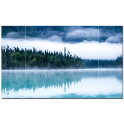 Panneau mural en céramique satinée 6 "x 6" Lakes Photo