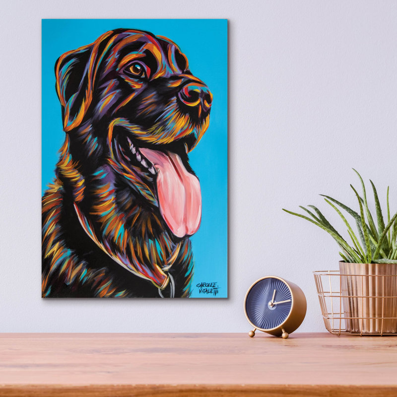 Art mural en verre «Labs» par Carolee Vitaletti, H 16 po x l 12 po x P 0,13 po