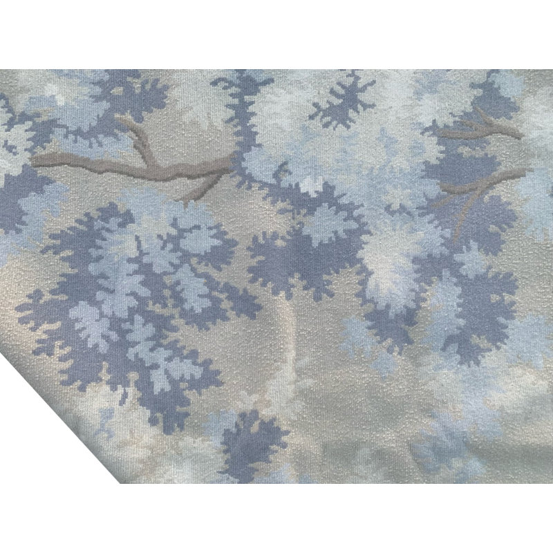 Tapis en laine fine et soie, Rectangulaire 8 pi x 10 pi