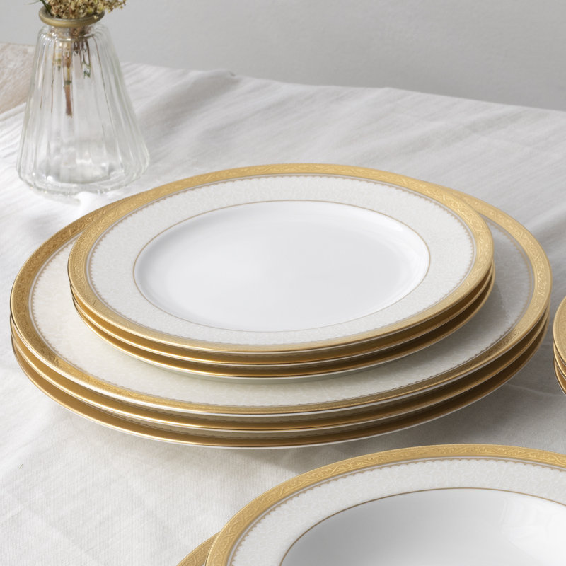 Noritake Odessa Dinner Plates, 10.5", Gold