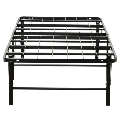 Structure de matelas simple en métal, plateforme de lit de chambre à coucher pratique, grand espace de rangement disponible