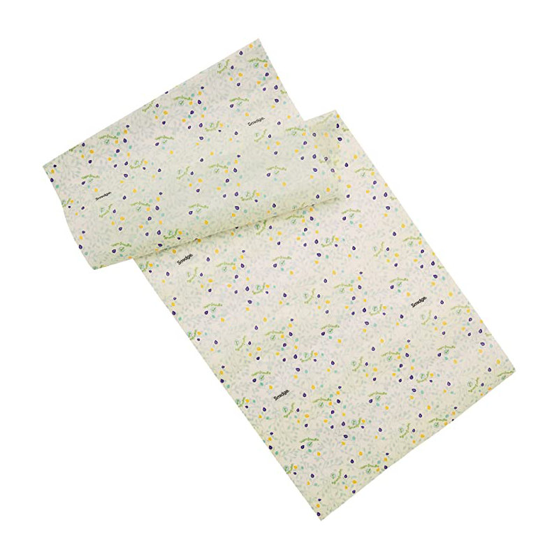 Smidge Beeswax Food Wrap Roll, Wave Print, 39.5cm H x 3cm W