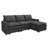Abramson L-Shaped Corduroy Upholstered Sectional Comfy Cloud Couch-1008906961