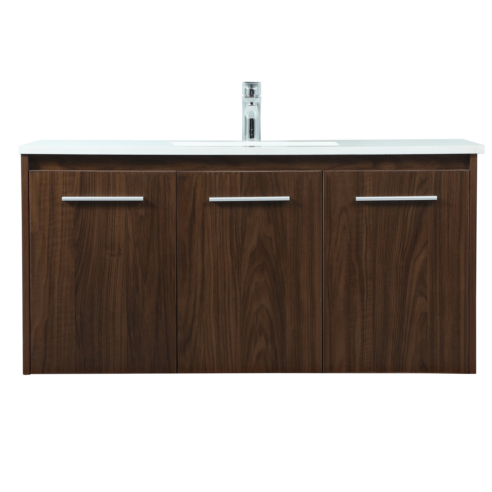 Goodfellow 39.76'' Single Bathroom Vanity, Walnut