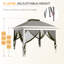 Outsunny 3.3 x 3.3m Pop Up Gazebo with Double Roof, Dark Grey