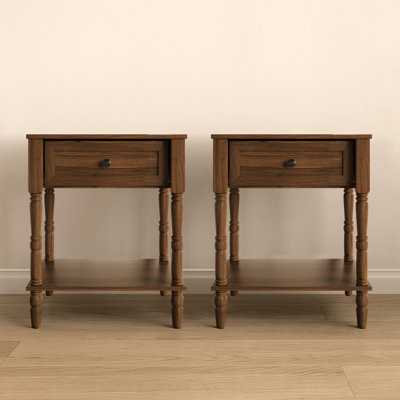 Table de chevet 1 tiroir Ruston (ensemble de 2)