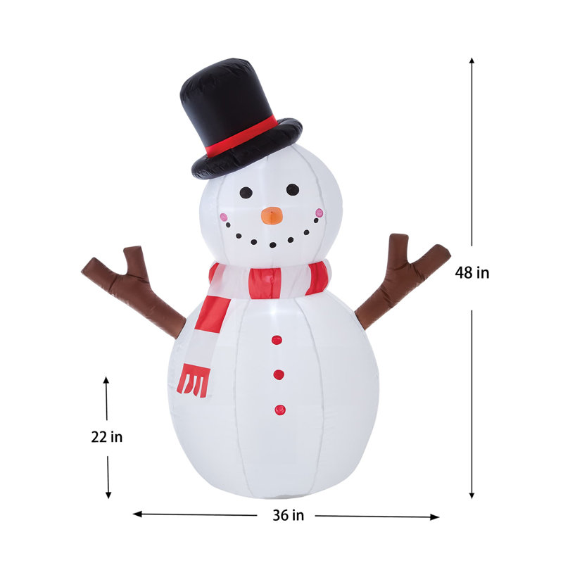 Arbre à bonhomme de neige gonflable
